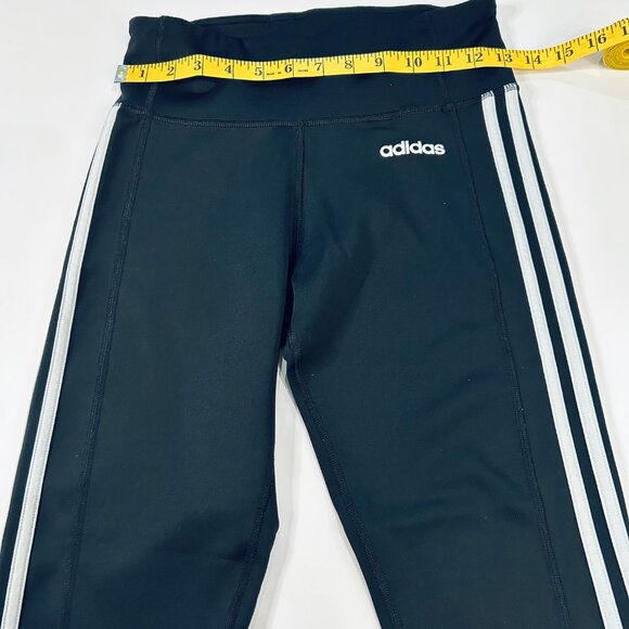 Women's Adidas Climalite 7/8 Legging  in Black w/3 white stripes Size Small - Picture 3 of 6